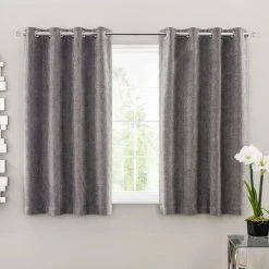Luxury Collection Abstract Chenille Dove Grey Eyelet Curtains 12 Luxury Collection Abstract Chenille Dove Grey Eyelet Curtains -Dunelm Shop 30668137 alt05