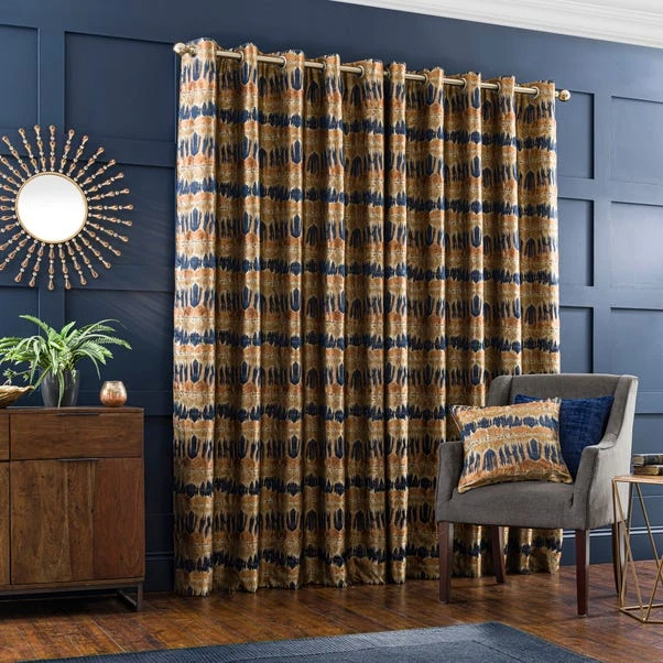 Luxury Collection Budapest Midnight Spice Jacquard Eyelet Curtains 6 Luxury Collection Budapest Midnight Spice Jacquard Eyelet Curtains - Image 4