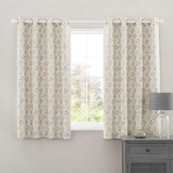 Luxury Collection Fleur Floral Jacquard Ochre Eyelet Curtains 12 Luxury Collection Fleur Floral Jacquard Ochre Eyelet Curtains -Dunelm Shop 30668158 alt05