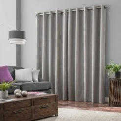 Dunelm Neptune Textured Grey Blackout Eyelet Curtains 11 Dunelm Neptune Textured Grey Blackout Eyelet Curtains -Dunelm Shop 30668975 alt04