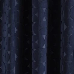Elements Sten Geometric Velour Navy Eyelet Curtains 10 Elements Sten Geometric Velour Navy Eyelet Curtains -Dunelm Shop 30669085 alt02