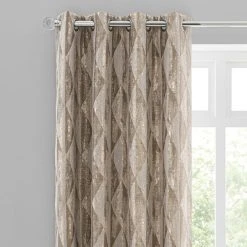 Luxury Collection Luxor Metallic Champagne Eyelet Curtains