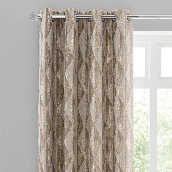 Luxury Collection Luxor Metallic Champagne Eyelet Curtains 3 Luxury Collection Luxor Metallic Champagne Eyelet Curtains