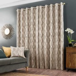 Luxury Collection Luxor Metallic Champagne Eyelet Curtains 11 Luxury Collection Luxor Metallic Champagne Eyelet Curtains -Dunelm Shop 30670299 alt04