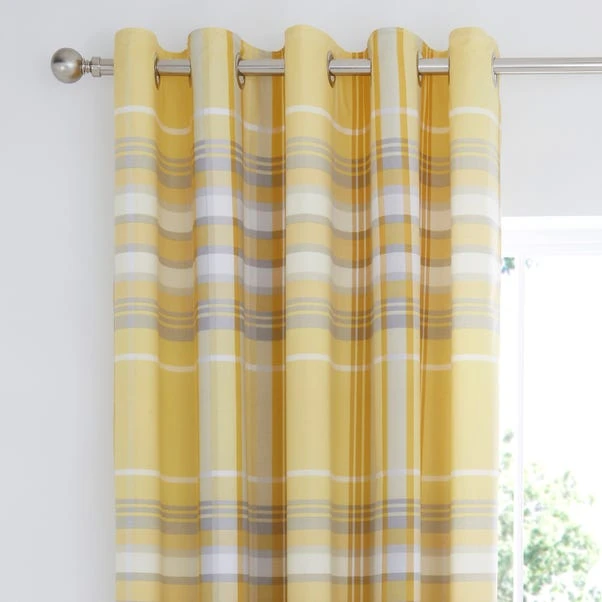 Dunelm Ovie Ochre Blackout Eyelet Curtains 3 Dunelm Ovie Ochre Blackout Eyelet Curtains