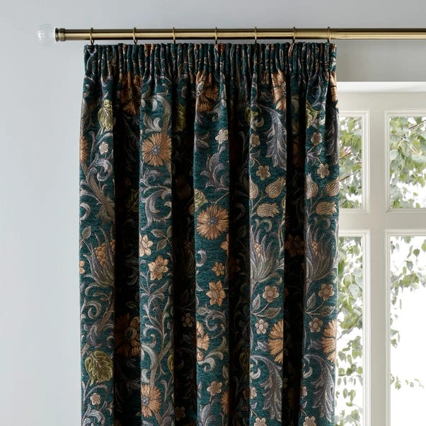 Dunelm Betsy Chenille Jacquard Lagoon Pencil Pleat Curtains 3 Dunelm Betsy Chenille Jacquard Lagoon Pencil Pleat Curtains