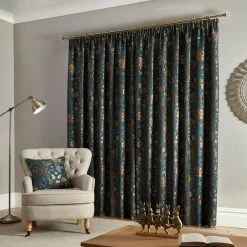 Dunelm Betsy Chenille Jacquard Lagoon Pencil Pleat Curtains 11 Dunelm Betsy Chenille Jacquard Lagoon Pencil Pleat Curtains -Dunelm Shop 30671953 alt04