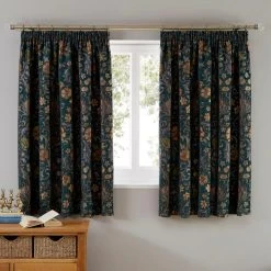 Dunelm Betsy Chenille Jacquard Lagoon Pencil Pleat Curtains 12 Dunelm Betsy Chenille Jacquard Lagoon Pencil Pleat Curtains -Dunelm Shop 30671953 alt05