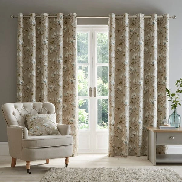 Luxury Collection Magnolia Green Eyelet Curtains 4 Luxury Collection Magnolia Green Eyelet Curtains - Image 2