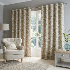Luxury Collection Magnolia Green Eyelet Curtains 11 Luxury Collection Magnolia Green Eyelet Curtains -Dunelm Shop 30671985 alt03