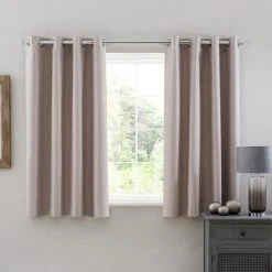 Dunelm Luna Brushed Pebble Blackout Eyelet Curtains 12 Dunelm Luna Brushed Pebble Blackout Eyelet Curtains -Dunelm Shop 30672327 alt05
