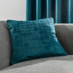 Dunelm Ruben Teal Velour Eyelet Curtains -Dunelm Shop 30672630 alt07