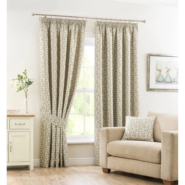 Dunelm Dianna Duck Egg Pencil Pleat Curtains 4 Dunelm Dianna Duck Egg Pencil Pleat Curtains - Image 2