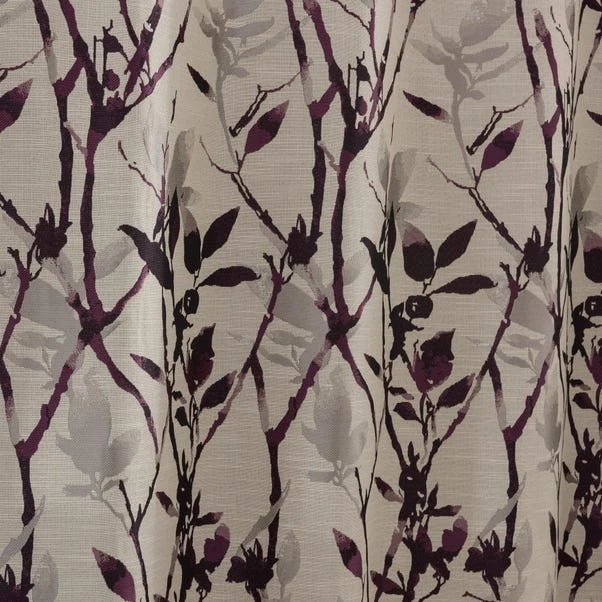 Dunelm Zen Plum Jacquard Eyelet Curtains 5 Dunelm Zen Plum Jacquard Eyelet Curtains - Image 3