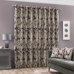 Dunelm Zen Plum Jacquard Eyelet Curtains 11 Dunelm Zen Plum Jacquard Eyelet Curtains -Dunelm Shop 30672653 alt04