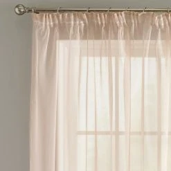 Dunelm Sheer Elegance Blush Tape Top Single Voile Panel