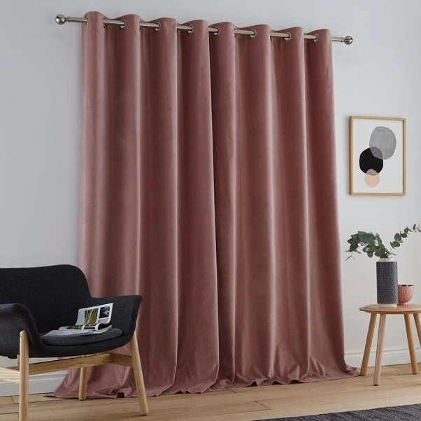Luxury Collection Peyton Cotton Velvet Blush Eyelet Curtains 6 Luxury Collection Peyton Cotton Velvet Blush Eyelet Curtains - Image 4