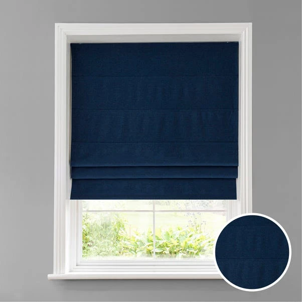Dunelm Luna Navy Blackout Roman Blind 3 Dunelm Luna Navy Blackout Roman Blind