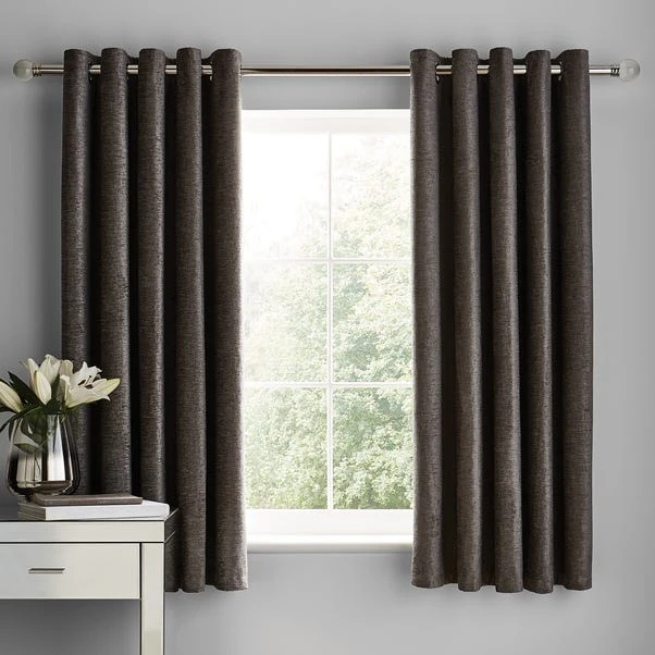 Luxury Collection Chenille Grey Eyelet Curtains 8 Luxury Collection Chenille Grey Eyelet Curtains - Image 6