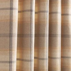 Luxury Collection Highland Check Ochre Eyelet Curtains 10 Luxury Collection Highland Check Ochre Eyelet Curtains -Dunelm Shop 30676982 alt02