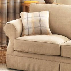Luxury Collection Highland Check Ochre Eyelet Curtains 11 Luxury Collection Highland Check Ochre Eyelet Curtains -Dunelm Shop 30676982 alt07