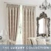 Luxury Collection Versailles Natural Pencil Pleat Curtains 1 Luxury Collection Versailles Natural Pencil Pleat Curtains -Dunelm Shop 30677045