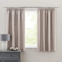 Dunelm Luna Brushed Pebble Blackout Pencil Pleat Curtains 12 Dunelm Luna Brushed Pebble Blackout Pencil Pleat Curtains -Dunelm Shop 30677054 alt05