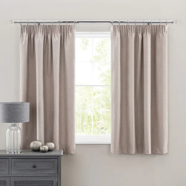 Dunelm Luna Brushed Pebble Blackout Pencil Pleat Curtains 7 Dunelm Luna Brushed Pebble Blackout Pencil Pleat Curtains - Image 5