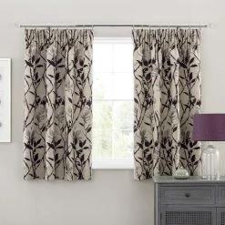 Dunelm Zen Jacquard Plum Pencil Pleat Curtains 12 Dunelm Zen Jacquard Plum Pencil Pleat Curtains -Dunelm Shop 30677084 alt05