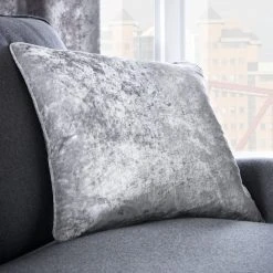 Dunelm Crushed Velour Silver Eyelet Curtains 12 Dunelm Crushed Velour Silver Eyelet Curtains -Dunelm Shop 30678058 alt07