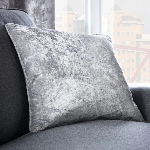 Dunelm Crushed Velour Silver Eyelet Curtains 7 Dunelm Crushed Velour Silver Eyelet Curtains - Image 5