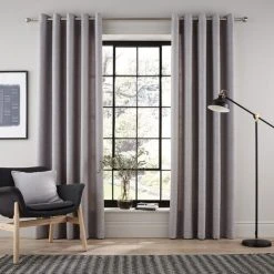 Dunelm Vermont Dove Grey Eyelet Curtains 9 Dunelm Vermont Dove Grey Eyelet Curtains -Dunelm Shop 30679324 alt01