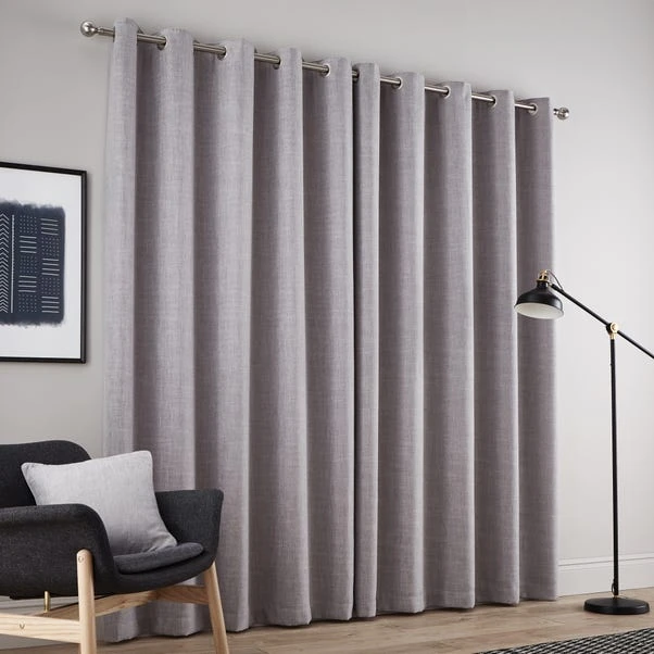 Dunelm Vermont Dove Grey Eyelet Curtains 6 Dunelm Vermont Dove Grey Eyelet Curtains - Image 4