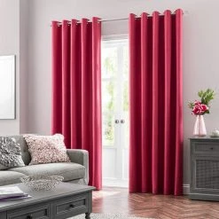 Dunelm Luna Brushed Raspberry Blackout Eyelet Curtains 9 Dunelm Luna Brushed Raspberry Blackout Eyelet Curtains -Dunelm Shop 30681257 alt01