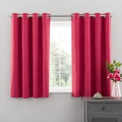 Dunelm Luna Brushed Raspberry Blackout Eyelet Curtains 12 Dunelm Luna Brushed Raspberry Blackout Eyelet Curtains -Dunelm Shop 30681257 alt05