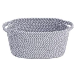 Dunelm Light Grey Rope Basket