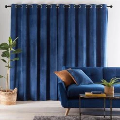Dunelm Reversible Navy And Butterscotch Velour Eyelet Curtains 12 Dunelm Reversible Navy And Butterscotch Velour Eyelet Curtains -Dunelm Shop 30687259 alt04