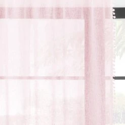 Dunelm Textured Pom Pom Blush Slot Top Voile -Dunelm Shop 30687383 alt02