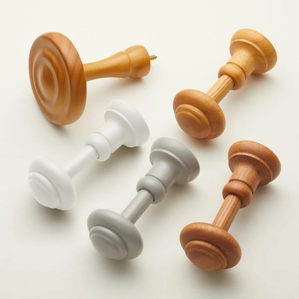 Dunelm Ashton Wooden Curtain Holdback 4 Dunelm Ashton Wooden Curtain Holdback - Image 2