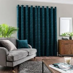 Luxury Collection Chenille Geo Peacock Eyelet Curtains 11 Luxury Collection Chenille Geo Peacock Eyelet Curtains -Dunelm Shop 30687954 alt04