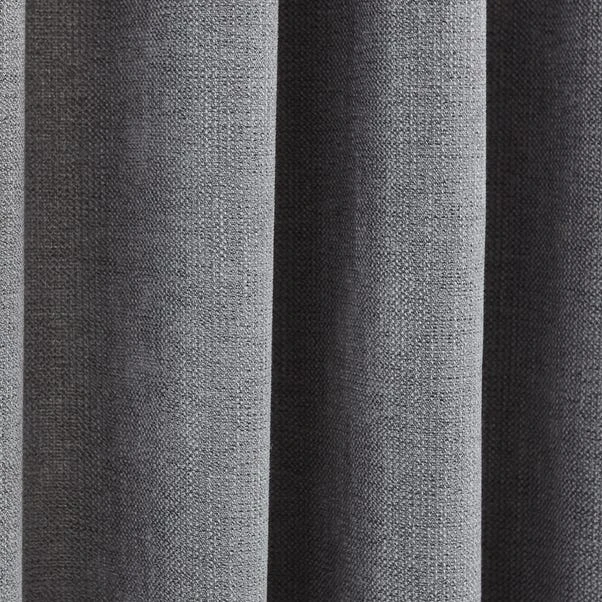 Dunelm Wynter Grey Thermal Eyelet Curtains 5 Dunelm Wynter Grey Thermal Eyelet Curtains - Image 3