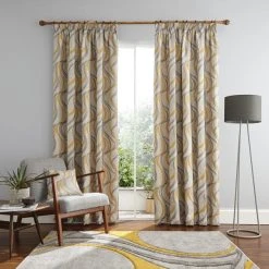 Dunelm Mirage Ochre Pencil Pleat Curtains 9 Dunelm Mirage Ochre Pencil Pleat Curtains -Dunelm Shop 30688346 alt01