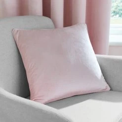 Dunelm Ashford Blush Velour Eyelet Curtains -Dunelm Shop 30688391 alt07