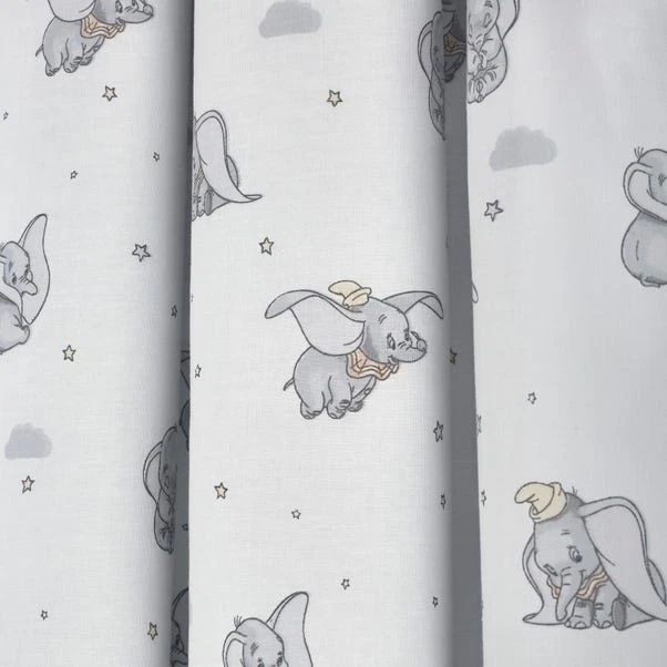 Disney Dumbo White Thermal Blackout Pencil Pleat Curtains 5 Disney Dumbo White Thermal Blackout Pencil Pleat Curtains - Image 3