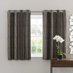 Dunelm Alexandria Stripe Charcoal Eyelet Curtains 12 Dunelm Alexandria Stripe Charcoal Eyelet Curtains -Dunelm Shop 30689798 alt05