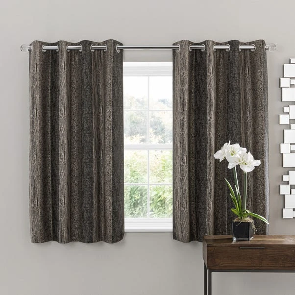 Dunelm Alexandria Stripe Charcoal Eyelet Curtains 7 Dunelm Alexandria Stripe Charcoal Eyelet Curtains - Image 5
