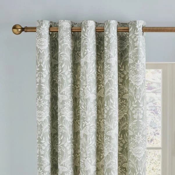Dunelm Evesham Green Blackout Eyelet Curtains 3 Dunelm Evesham Green Blackout Eyelet Curtains