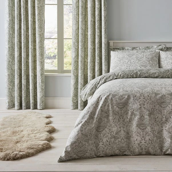 Dunelm Evesham Green Blackout Eyelet Curtains 6 Dunelm Evesham Green Blackout Eyelet Curtains - Image 4