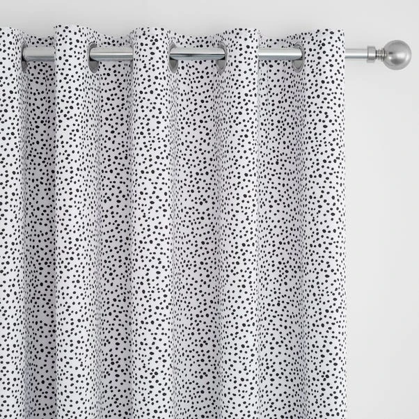 Dunelm Dottie Reversible Black Blackout Eyelet Curtains 3 Dunelm Dottie Reversible Black Blackout Eyelet Curtains