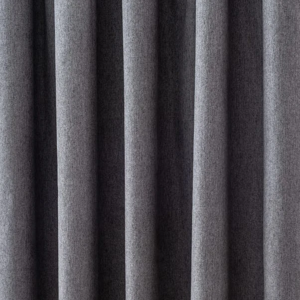 Dunelm Luna Charcoal Blackout Pencil Pleat Curtains 5 Dunelm Luna Charcoal Blackout Pencil Pleat Curtains - Image 3